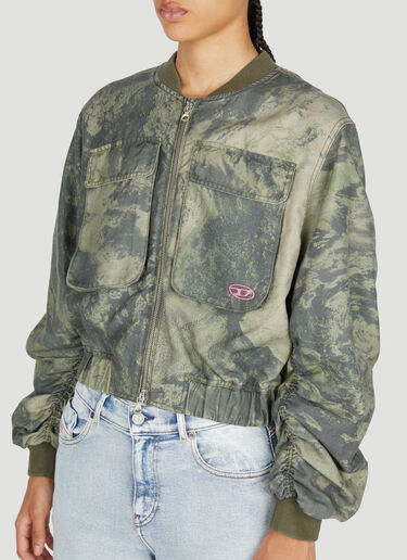 Diesel G-KHLO-CMF Camouflage Bomber Jacket Green dsl0253048