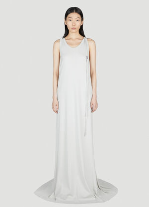 Ann Demeulemeester X-Long Flared Dress White ann0252006