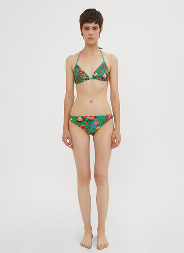 LN-CC® - La Double J: Pavone Verde Triangle Bikini Briefs - Green La Double J Pavone Verde Triangle Bikini Briefs Green ldj0234010