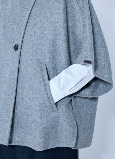 LN-CC® - Max Mara: Asymmetric Wool Cape - Grey Max Mara Asymmetric Wool Cape Grey max0265086