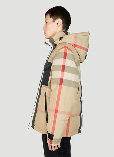 Burberry Signature 格纹羽绒夹克 米色 bur0151175