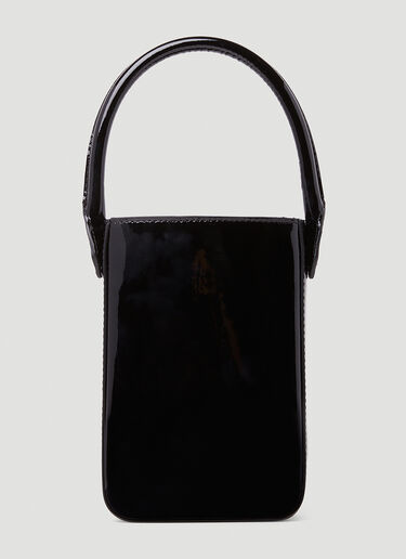 BY FAR Note Patent Handbag Black byf0252018