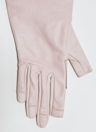 Rick Owens Long Leather Gloves Pink ric0254018