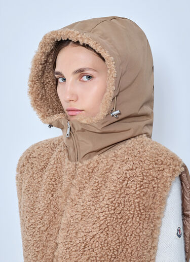 LN-CC® - Moncler: Sherpa Hooded Overlay - Camel Moncler Sherpa Hooded Overlay Camel mon0266008