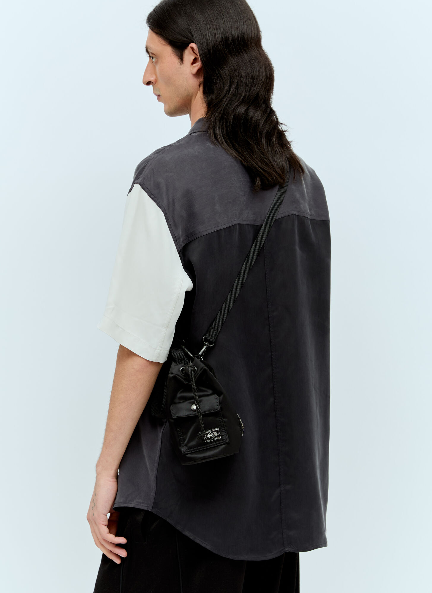 Shop Porter-yoshida & Co Mini Howl Bonsanc Crossbody Bag In Black
