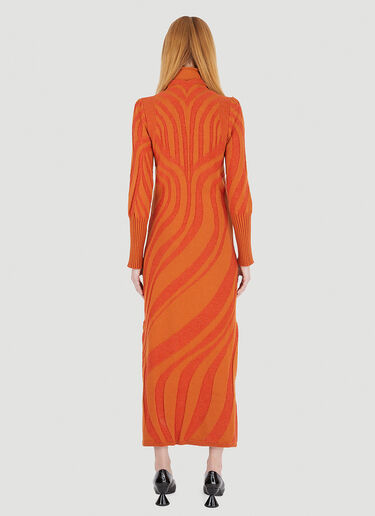 PAULA CANOVAS DEL VAS 漩涡针织连衣裙 橙色 pcd0246005