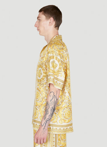 Barocco Silk Shirt Versace Barocco Silk Shirt Yellow ver0155001