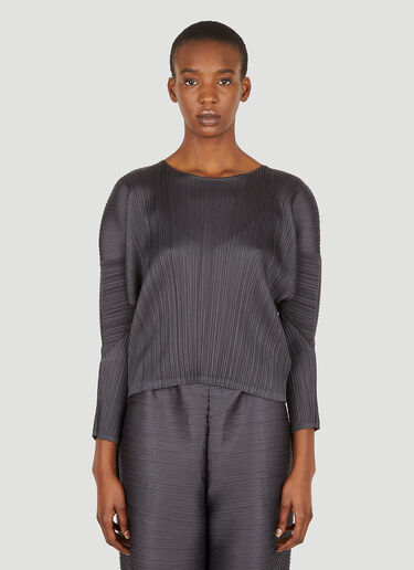 Pleats Please Issey Miyake 褶裥长袖上衣 黑色 plp0251011