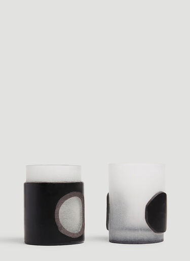 Tom Dixon Carved Stem Vase Set Black wps0638496