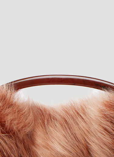 Dries Van Noten 포니 헤어 핸드백 브라운 dvn0253003