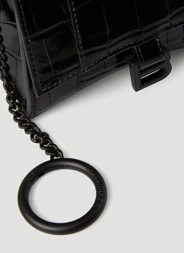 Balenciaga Hourglass Embossed Mini Wallet Black bal0245064