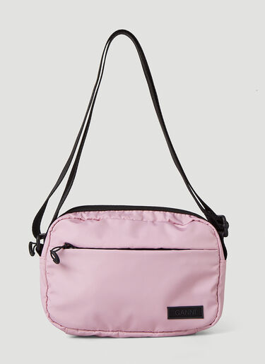 GANNI Recycled Festival Shoulder Bag Pink gan0246047