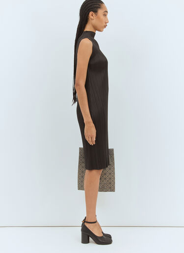 Pleats Please Issey Miyake 하이넥 미디 원피스 그레이 plp0258005
