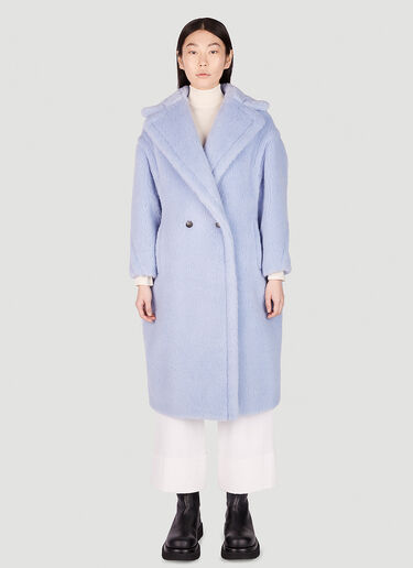 Max Mara Tedgirl Double Breasted Coat Light Blue max0251009