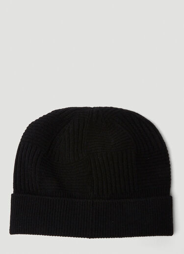 Intreccio Knit Beanie Hat Bottega Veneta Intreccio Knit Beanie Hat Black bov0149023
