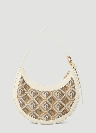Marine Serre Diamant Regenerated Jacquard Shoulder Bag Beige mrs0252036