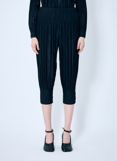 Pleats Please Issey Miyake Cropped Pleated Pants Black plp0259026
