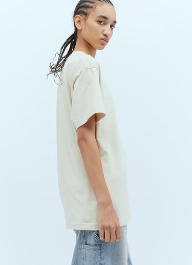 Jacquemus Logo Print T-Shirt Beige jac0354002