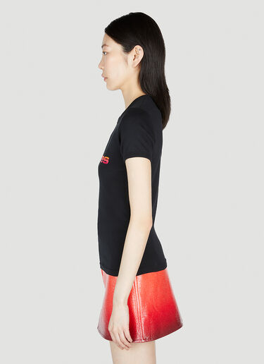 Sunset Bumpy T-Shirt Courrèges Sunset Bumpy T-Shirt Black cou0253007