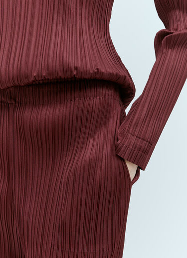 Pleats Please Issey Miyake Monthly Colors: October Pleated Pants Burgundy plp0255002