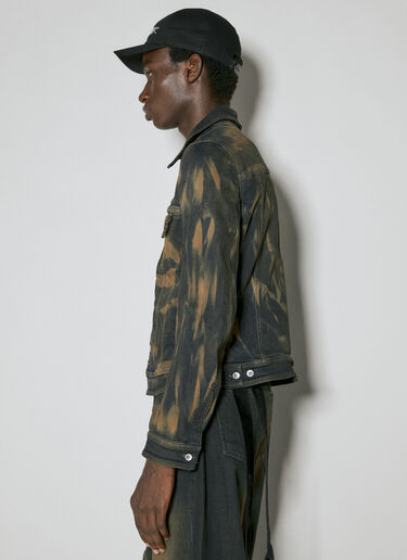 Stained Denim Trucket Jacket Rick Owens DRKSHDW Stained Denim Trucket Jacket Brown drk0154001