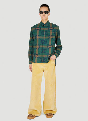 Gucci Jumbo GG Check Shirt Green guc0151031