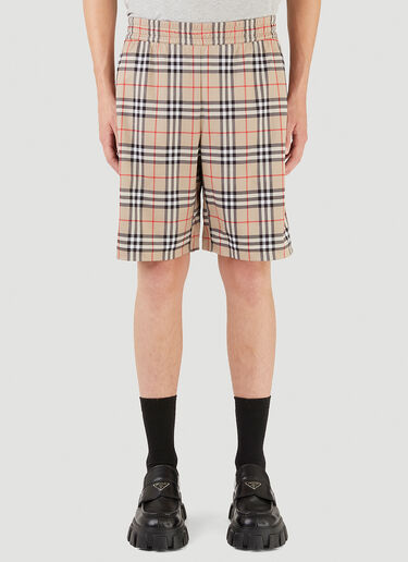 Burberry Debson Check Shorts Beige bur0145005