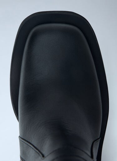 Rick Owens Factory Leather Boots Black ric0265038