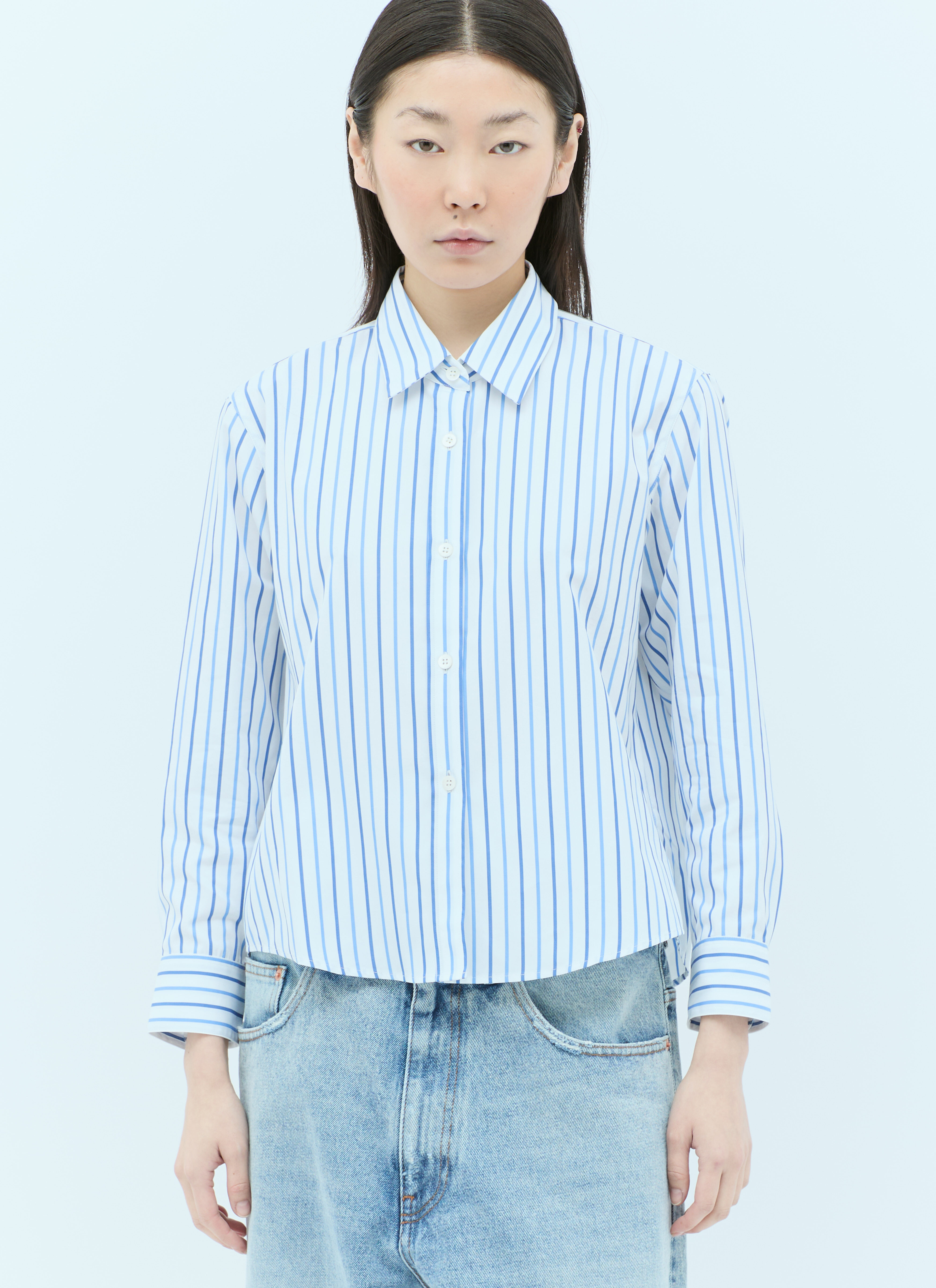 Dries Van Noten Clavini Striped Shirt Black dvn0156043