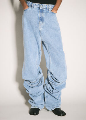 Y/Project Evergreen Draped Cuff Jeans Blue ypr0358009