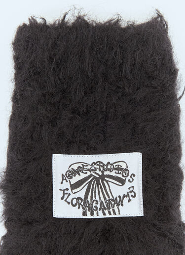 Acne Studios Fluffy Mittens Black acn0158029
