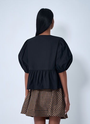 GANNI Peplum Blouse Black gan0257034