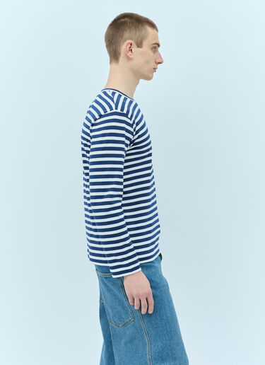 Comme Des Garçons PLAY Striped T-Shirt Blue cpl0355006