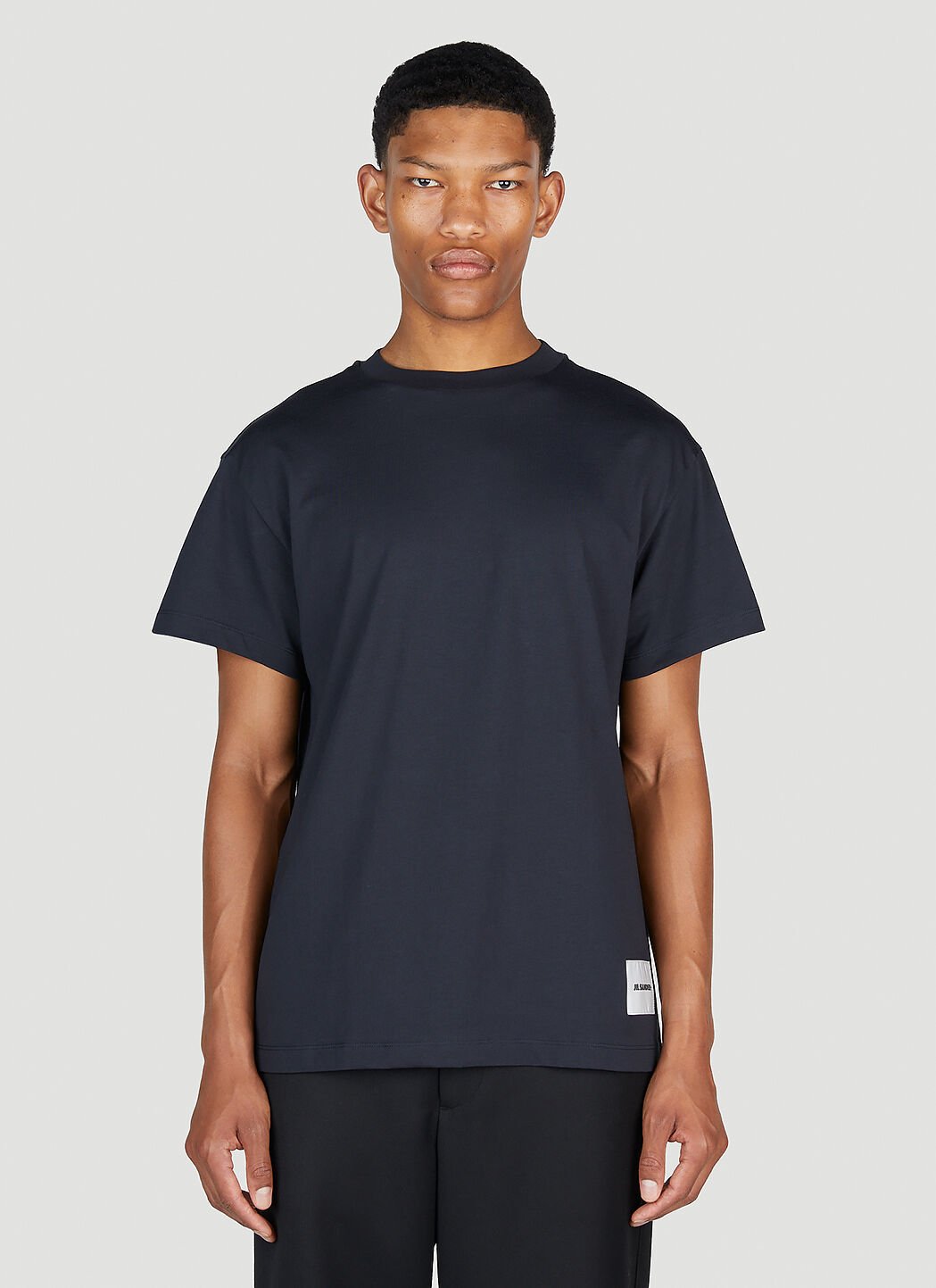 Jil Sander+ 로고 패치 티셔츠 3개들이 세트 화이트 jsp0156005
