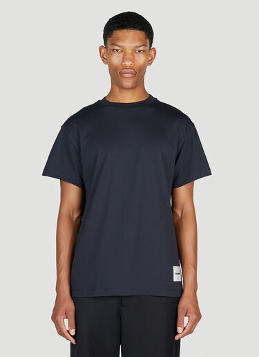 Jil Sander+ ロゴパッチTシャツ3枚セット ネイビー jsp0153003