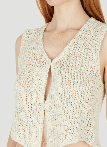 TheOpen Product Open Front Knit Top Beige top0248005