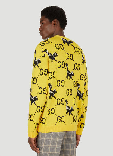 Gucci GG Skunk Cardigan Yellow guc0151061