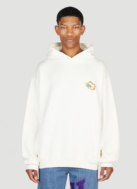 The Elder Statesman Ouroboros Snake Print Hooded Sweatshirt Green tes0150001