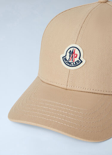 LN-CC® - Moncler: Logo Embroidered Cap - Beige Moncler Logo Embroidered Cap Beige mon0165055