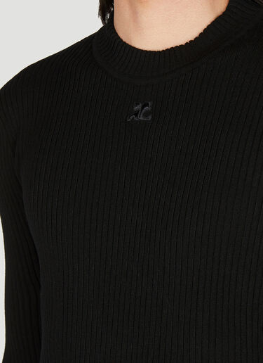 Courrèges 서스펜더 스트랩 스웨터 블랙 cou0152011