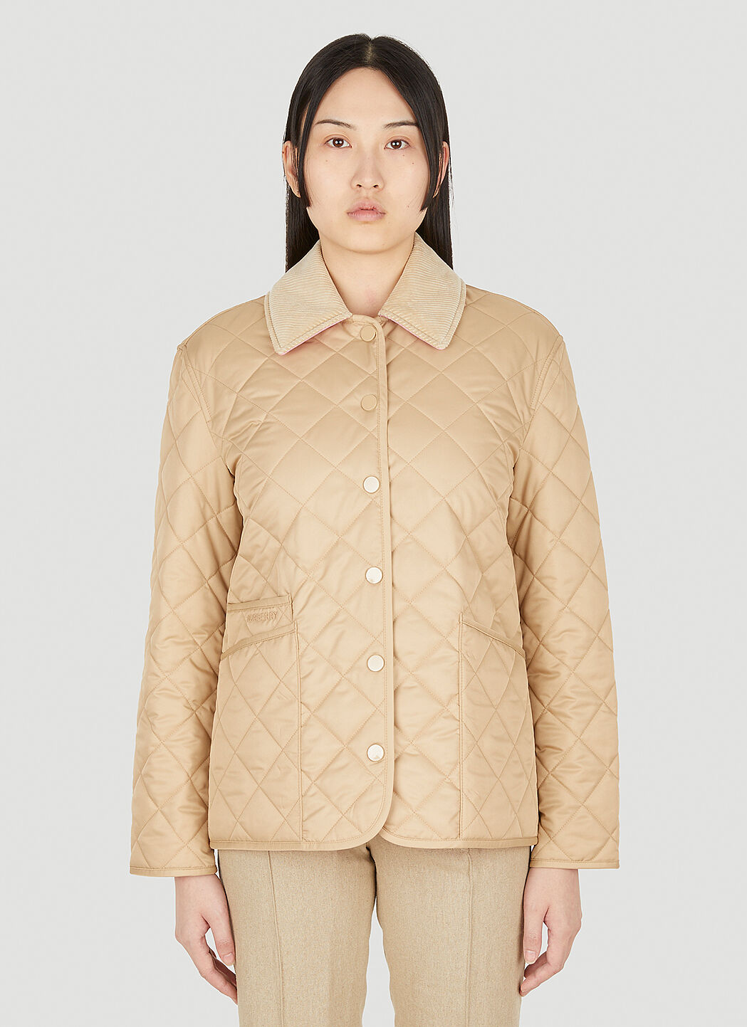 Burberry beige quilted jacket hot sale