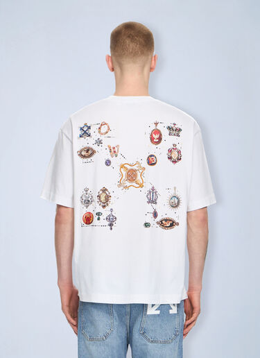 LN-CC® - Off-White: Jewel Arrow Skate T-shirt - White Off-White Jewel Arrow Skate T-shirt White ofw0164102