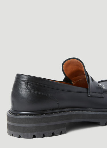 Marni Pierced Leather Loafers Black mni0155013