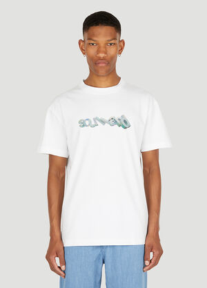 Soulland Tilting Logo T-Shirt Blue sld0352002