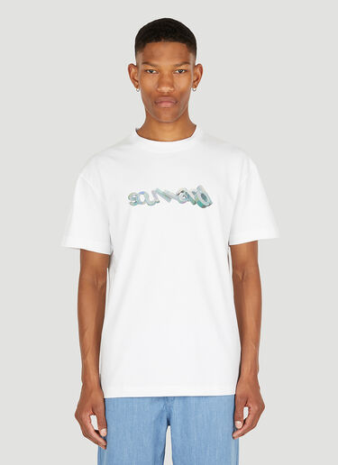 Soulland 倾斜徽标T恤 白 sld0149006