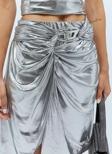 O-Melt Draped Midi Skirt Diesel O-Melt Draped Midi Skirt Silver dsl0253008