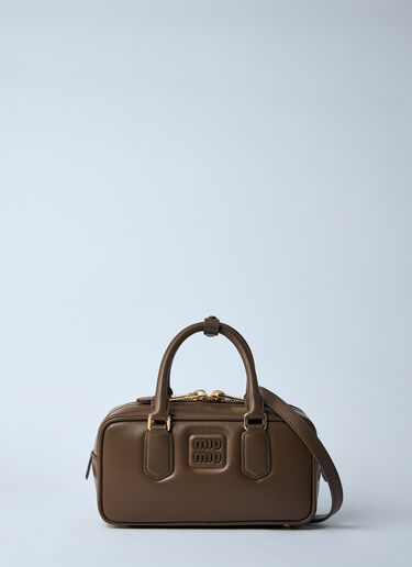 Miu Miu Arcadie Mini Leather Handbag Brown miu0260053