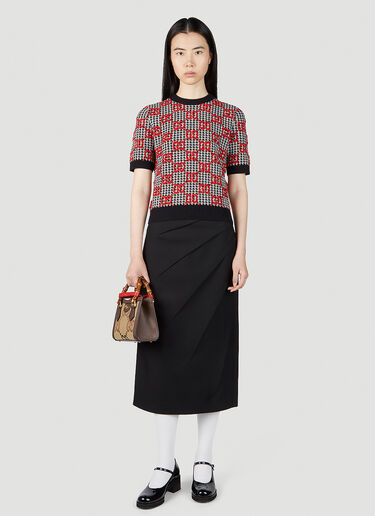 Gucci 드레이프 스커트 블랙 guc0251180