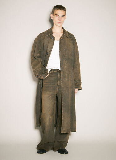 MM6 Maison Margiela 阔腿牛仔裤 棕色 mmm0158004