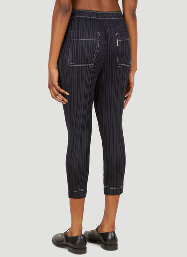 Pleats Please Issey Miyake 褶裥撞色明线长裤 黑色 plp0251012